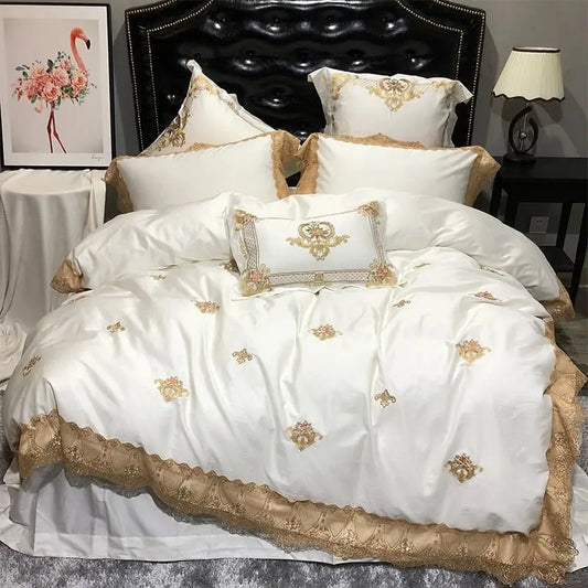 Amara Collection | Egyptian Cotton Bedding Set with Elegant Embroidery | Luxurious Comfort for Stylish Bedrooms 1