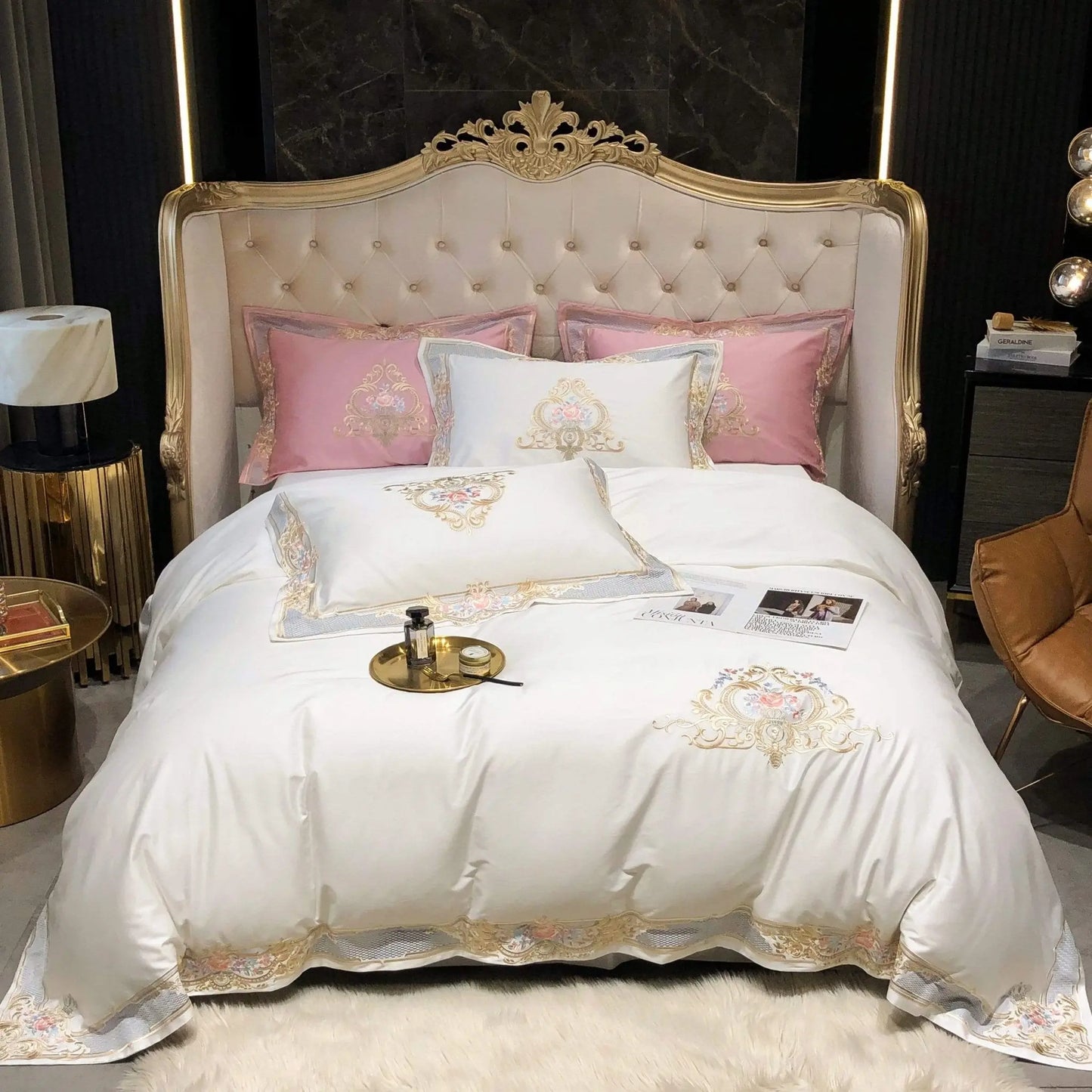 Luxurious Egyptian Cotton Duvet Cover King Size with Exquisite Embroidery | Elegant Bedding for Ultimate Comfort 8