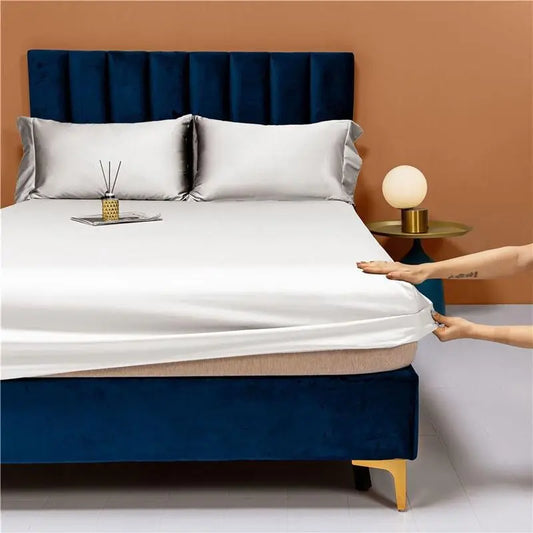 Luxurious Egyptian Cotton Sheets | 1000 TC Fitted Sheet Set with Satin Weave | Soft and Breathable for Ultimate Comfort 1