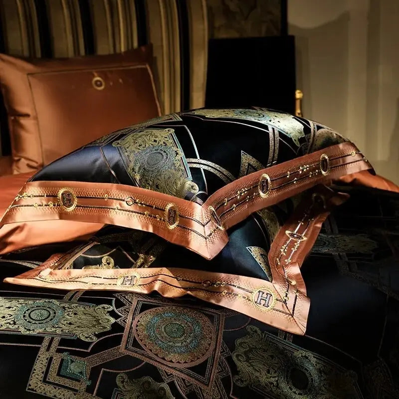 Elegant Duvet Cover Set | 800 Thread Count Jacquard Design with Anti-Wrinkle Finish | Luxurious King Size Bedding for Timeless Comfort 1