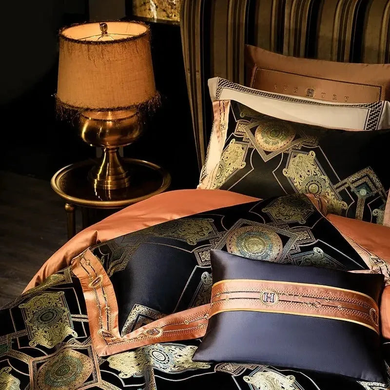 Elegant Duvet Cover Set | 800 Thread Count Jacquard Design with Anti-Wrinkle Finish | Luxurious King Size Bedding for Timeless Comfort 6