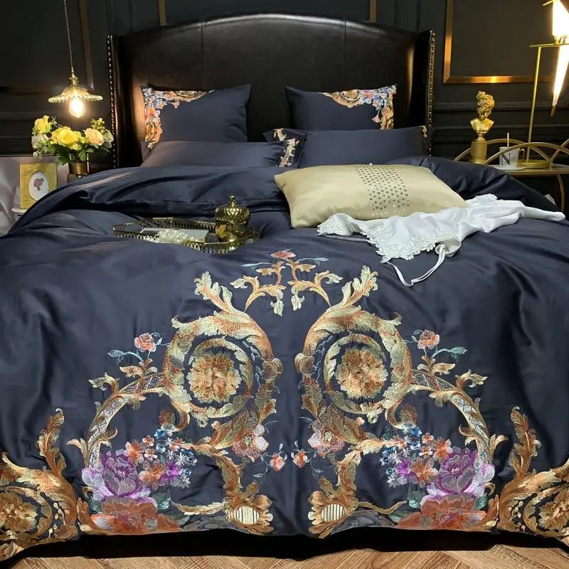 Elegant Egyptian Cotton Bedding Set with Luxurious Embroidery | Comfort and Style for Your Bedroom 2