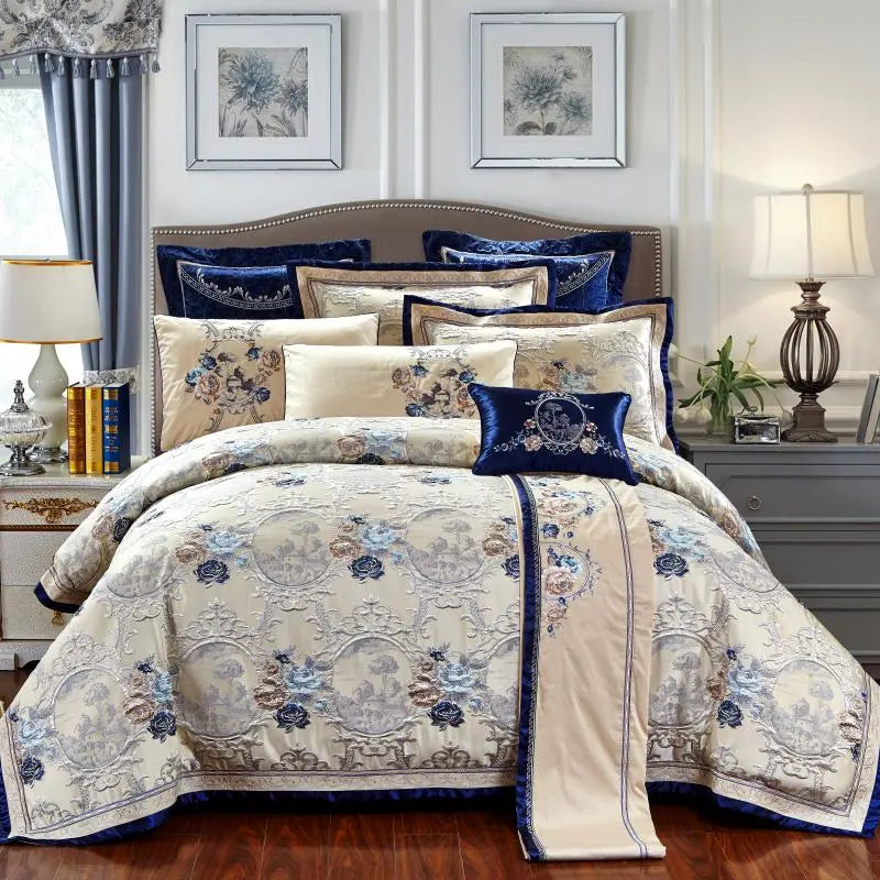 Elegant Jacquard Bedding Set | Luxurious Duvet Covers for Stylish Comfort in Queen & King Sizes 1