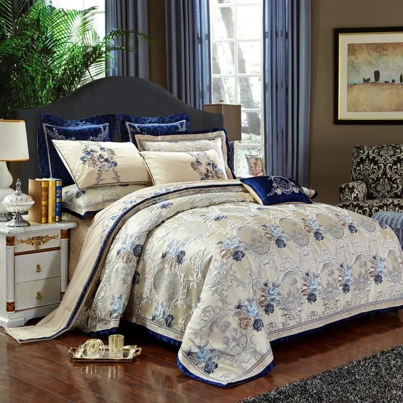 Elegant Jacquard Bedding Set | Luxurious Duvet Covers for Stylish Comfort in Queen & King Sizes 2