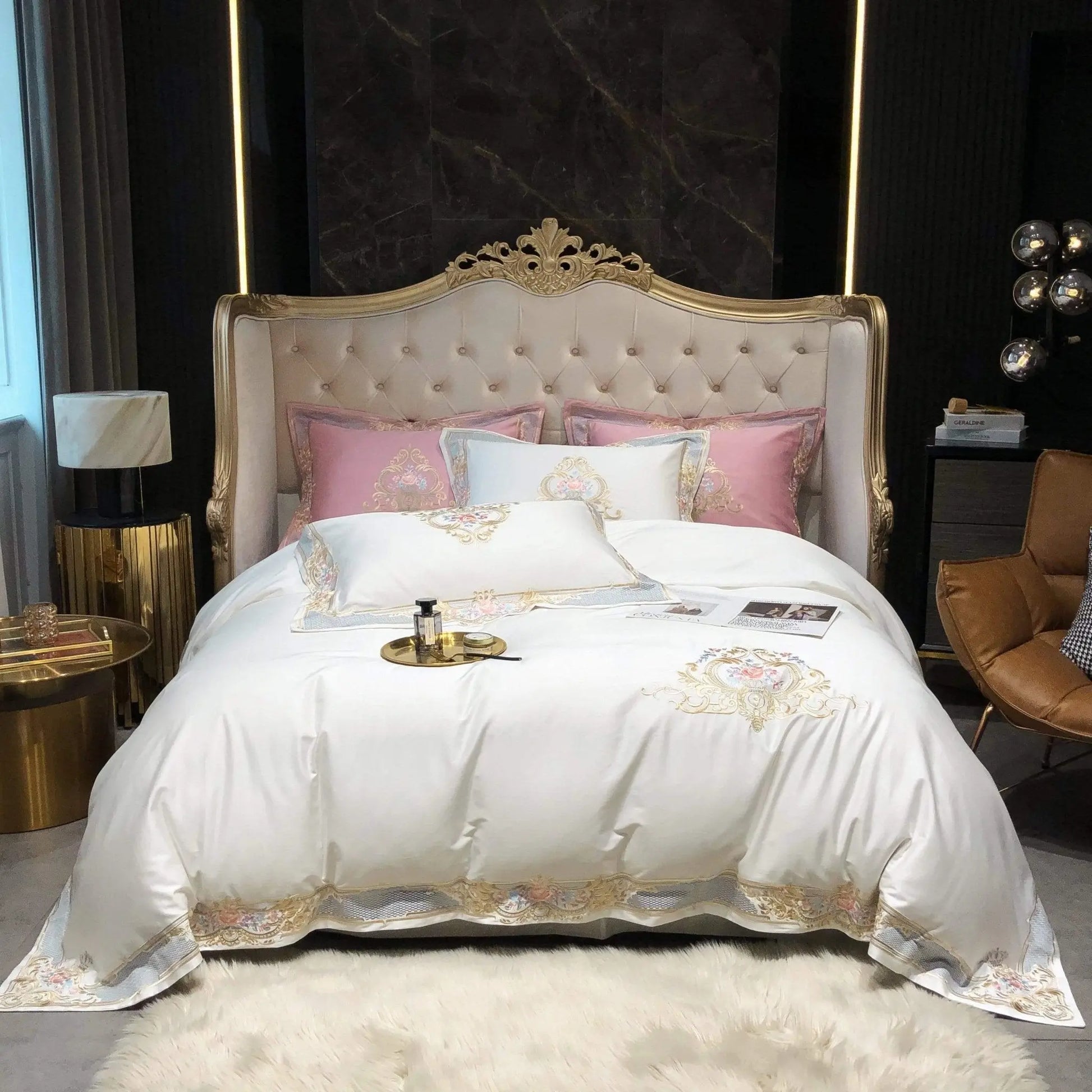 Luxurious Egyptian Cotton Duvet Cover King Size with Exquisite Embroidery | Elegant Bedding for Ultimate Comfort 1