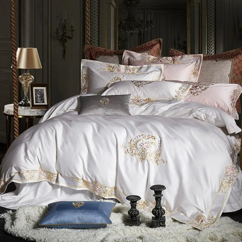 Luxurious Egyptian Cotton Duvet Cover King Size with Exquisite Embroidery | Elegant Bedding for Ultimate Comfort 3