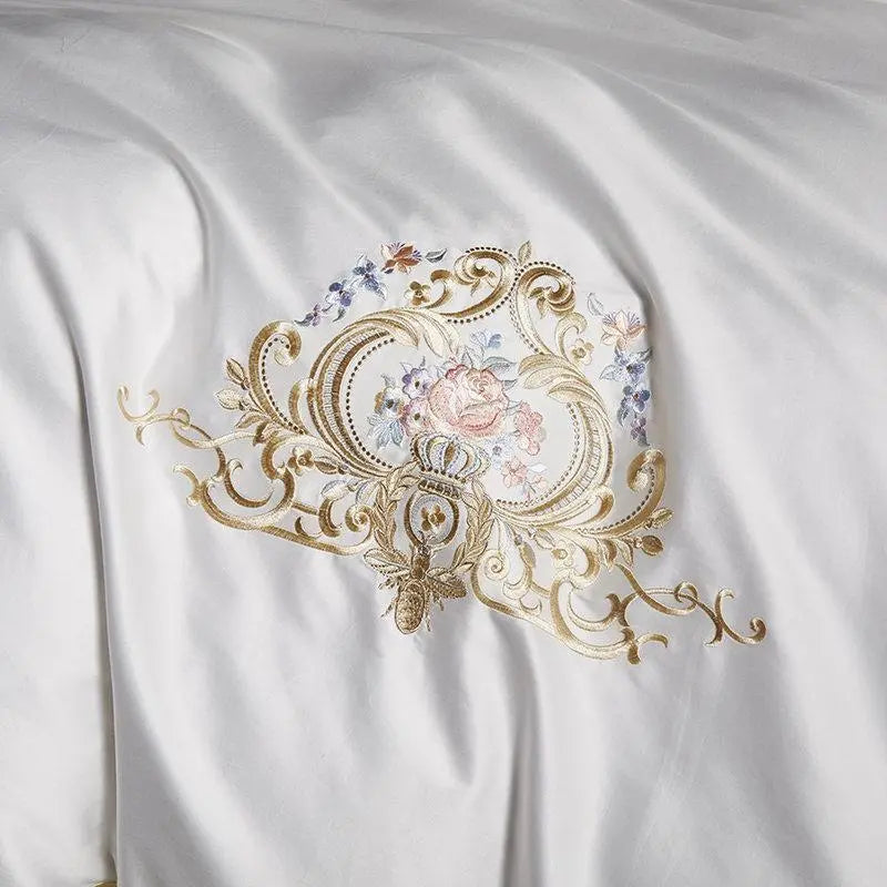 Luxurious Egyptian Cotton Duvet Cover King Size with Exquisite Embroidery | Elegant Bedding for Ultimate Comfort 5