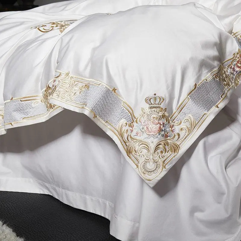 Luxurious Egyptian Cotton Duvet Cover King Size with Exquisite Embroidery | Elegant Bedding for Ultimate Comfort 6