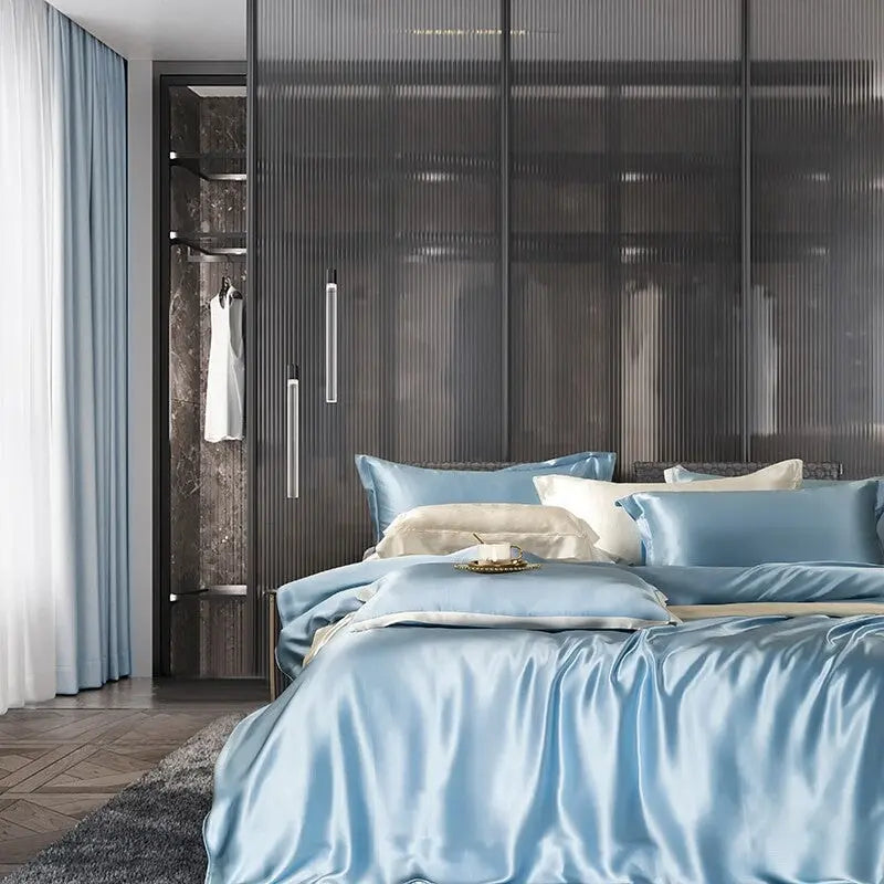 Mulberry Silk Bedding Set | Hypoallergenic Duvet Covers for Luxurious Comfort 2