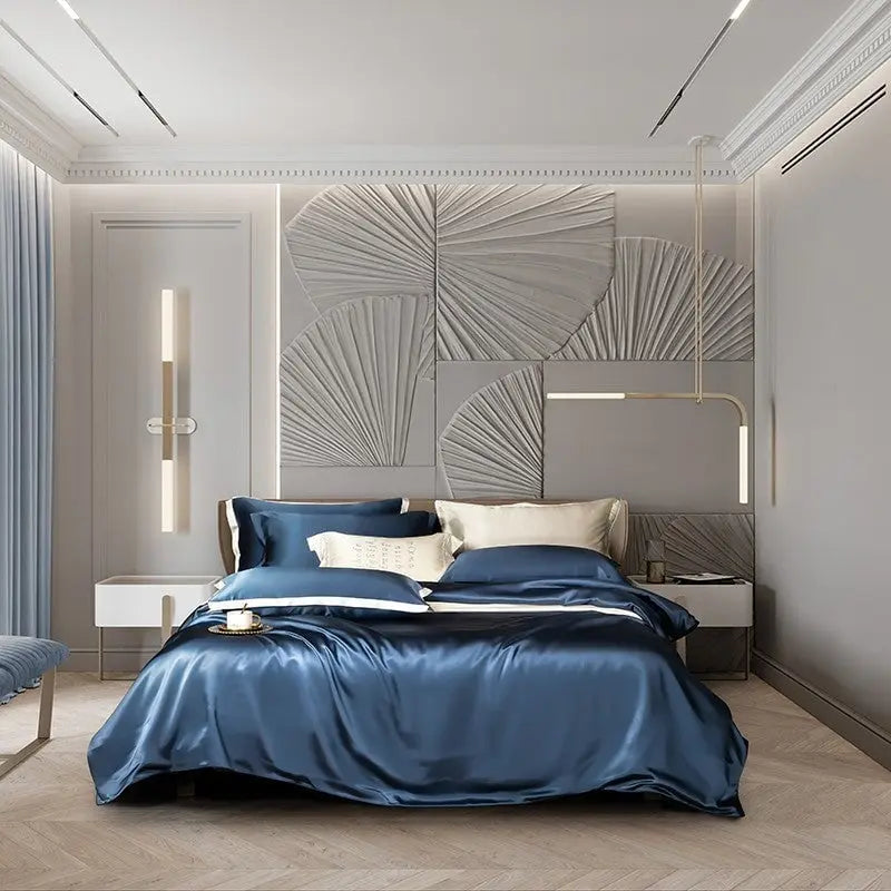 Premium Mulberry Silk Bedding Set | Luxurious Duvet Covers with Hypoallergenic Properties for Restful Sleep 0