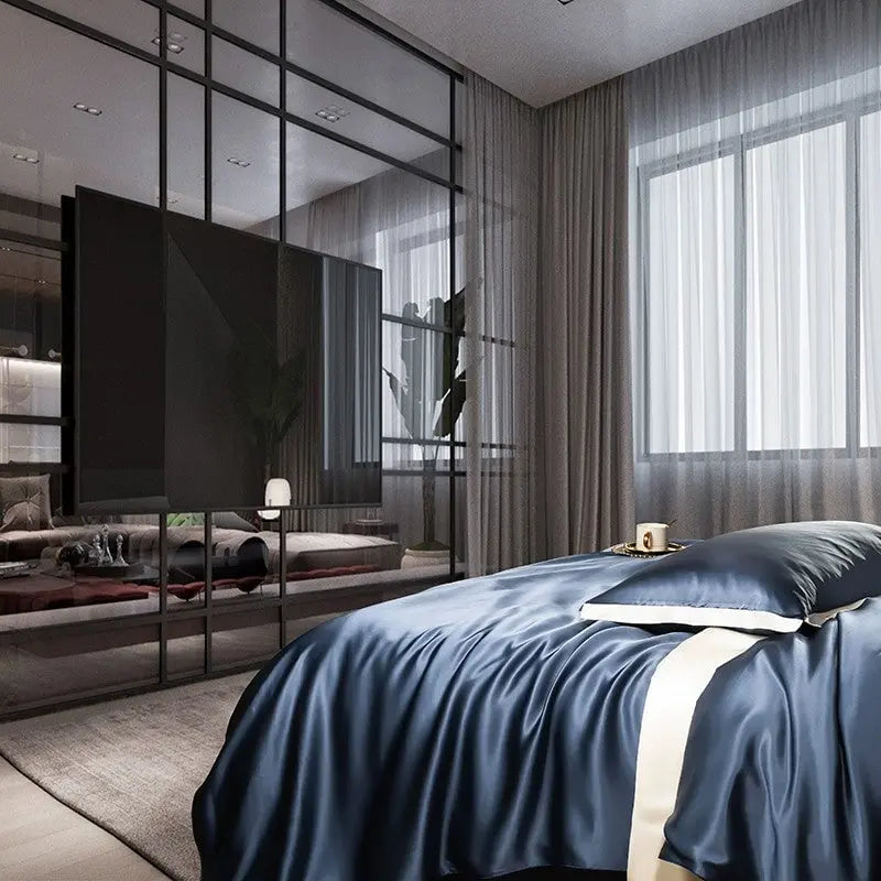 Premium Mulberry Silk Bedding Set | Luxurious Duvet Covers with Hypoallergenic Properties for Restful Sleep 7