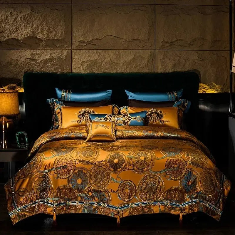 Sahara Collection | King Size Duvet Cover Set in Egyptian Cotton with Mandala Design | Luxurious Bedding for Dreamy Sleep 0