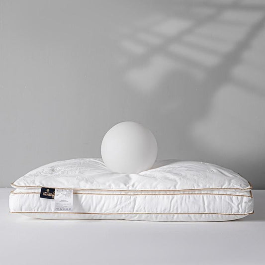 SleepWell Collection | Cotton Silk Blend Pillow with 800 Thread Count Cover | Hypoallergenic Comfort for Restful Sleep 0