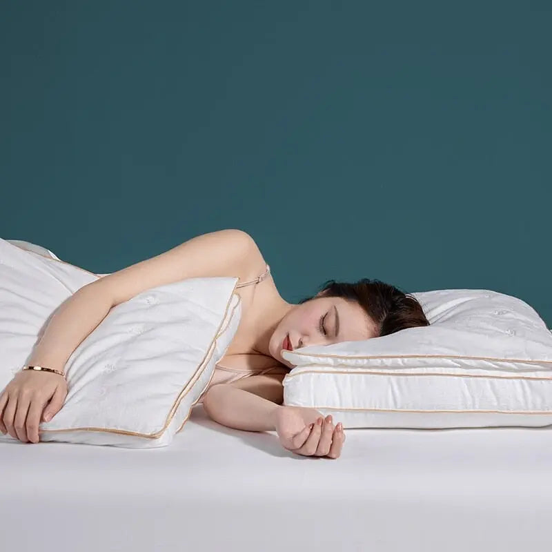 SleepWell Collection | Cotton Silk Blend Pillow with 800 Thread Count Cover | Hypoallergenic Comfort for Restful Sleep 1