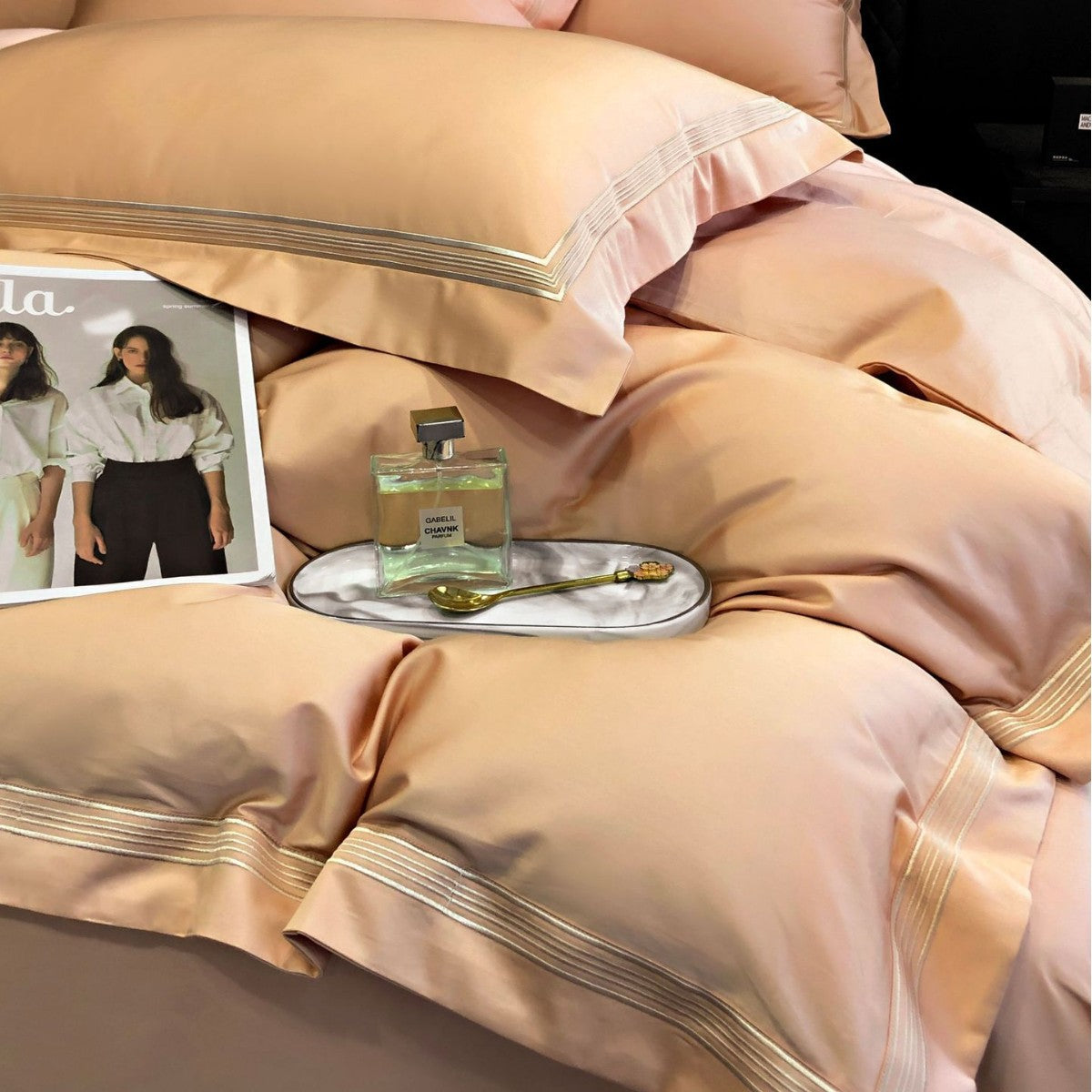 Pure Cotton Embroidered Four-Piece Bedding Set