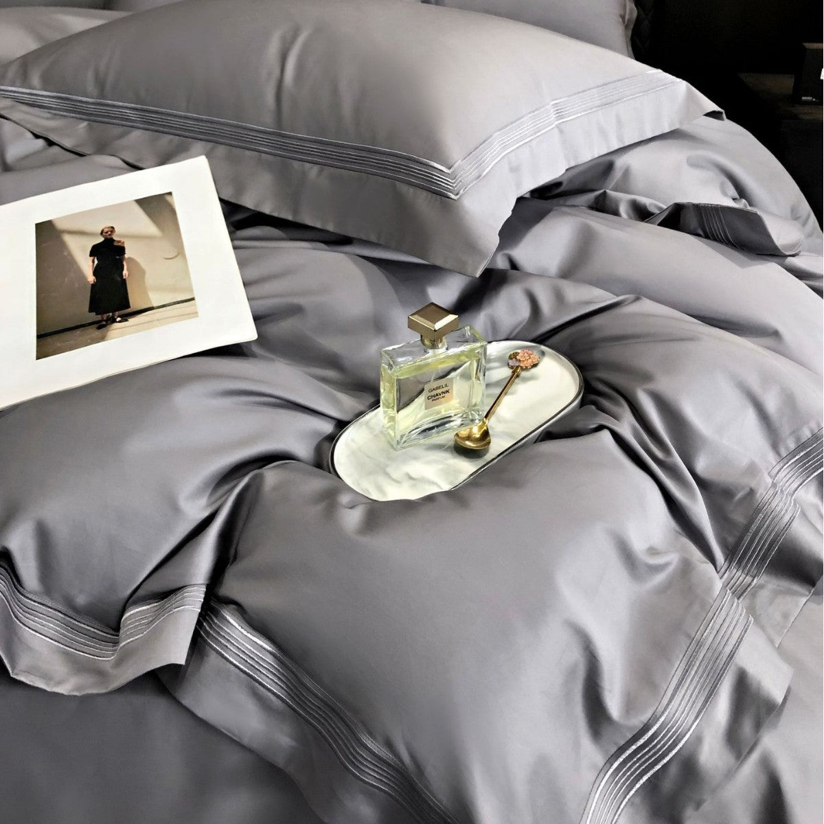 Pure Cotton Embroidered Four-Piece Bedding Set